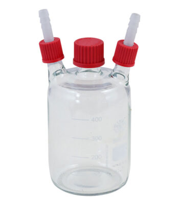 Woulff'sche Flasche 500 ml mit Stoßschutz und 3 Hälsen \ \ \ Extraktion \ Flasche|Woulff